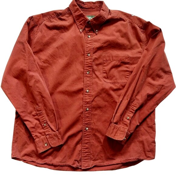 Eddie Bauer Mens XL Rust Button-Down Shirt - Picture 1 of 6